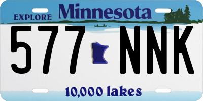 MN license plate 577NNK