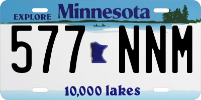 MN license plate 577NNM