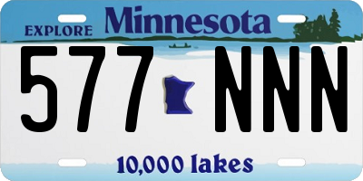 MN license plate 577NNN