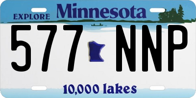 MN license plate 577NNP