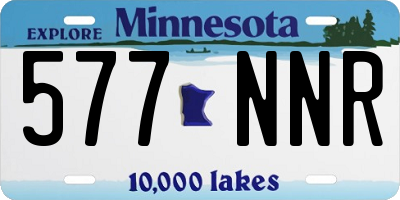 MN license plate 577NNR