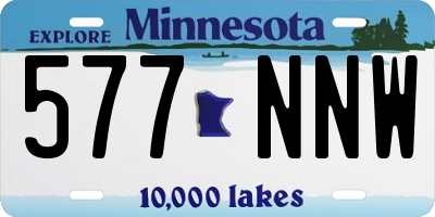 MN license plate 577NNW