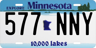 MN license plate 577NNY