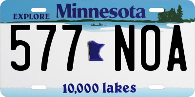MN license plate 577NOA