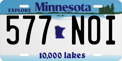 MN license plate 577NOI