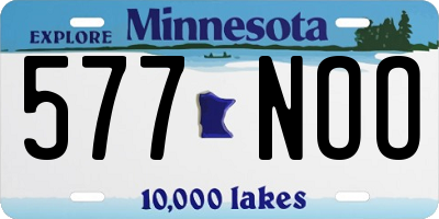MN license plate 577NOO