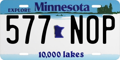 MN license plate 577NOP