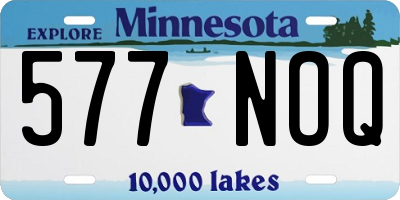 MN license plate 577NOQ