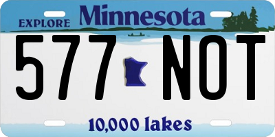MN license plate 577NOT