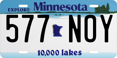 MN license plate 577NOY