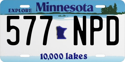 MN license plate 577NPD