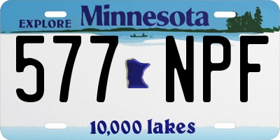 MN license plate 577NPF