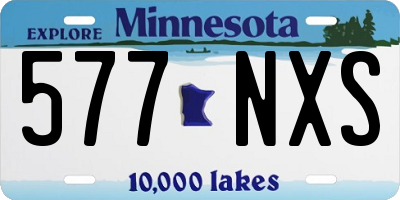 MN license plate 577NXS
