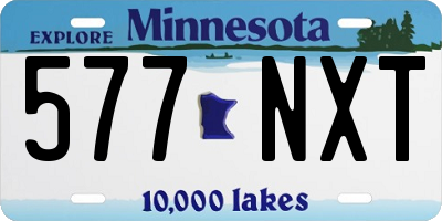 MN license plate 577NXT