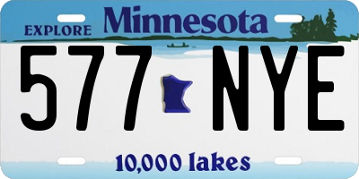 MN license plate 577NYE