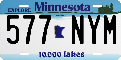 MN license plate 577NYM