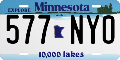 MN license plate 577NYO