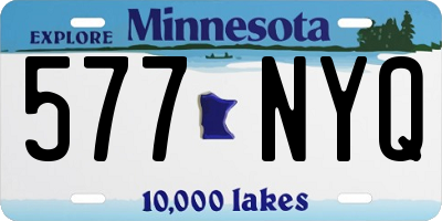 MN license plate 577NYQ