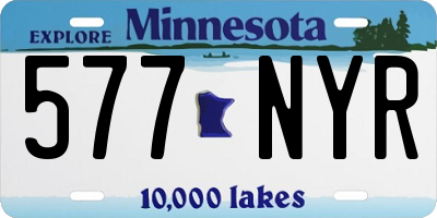 MN license plate 577NYR