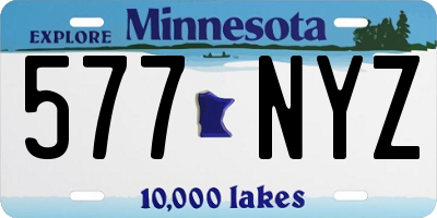 MN license plate 577NYZ