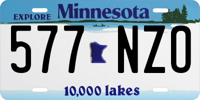MN license plate 577NZO