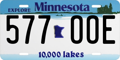 MN license plate 577OOE