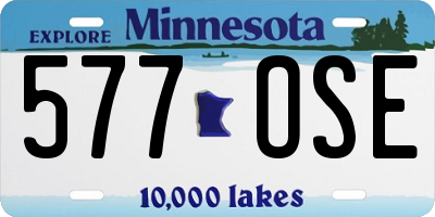 MN license plate 577OSE