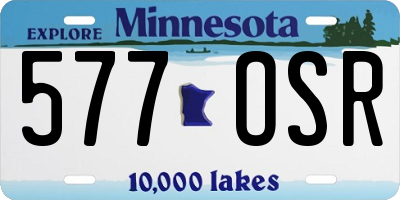 MN license plate 577OSR