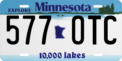 MN license plate 577OTC
