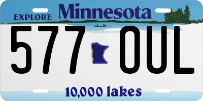 MN license plate 577OUL