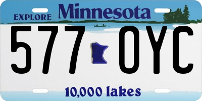 MN license plate 577OYC