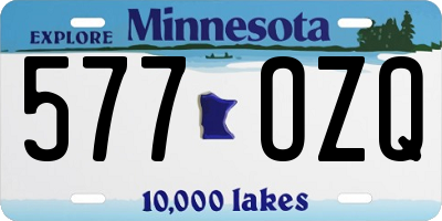 MN license plate 577OZQ