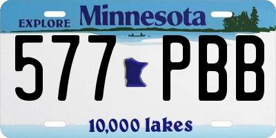 MN license plate 577PBB