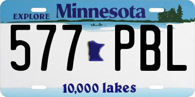 MN license plate 577PBL