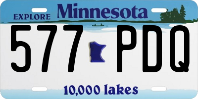 MN license plate 577PDQ