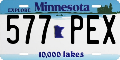 MN license plate 577PEX