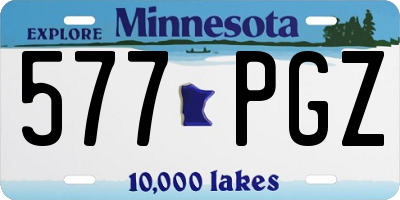 MN license plate 577PGZ