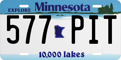 MN license plate 577PIT