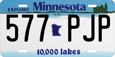 MN license plate 577PJP