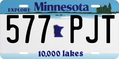 MN license plate 577PJT