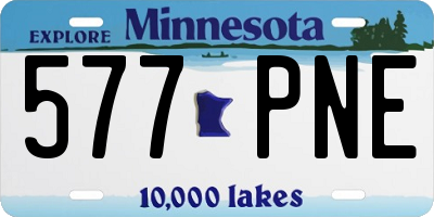 MN license plate 577PNE
