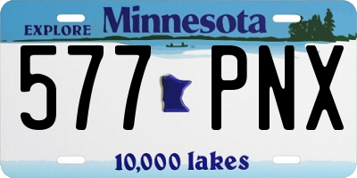 MN license plate 577PNX
