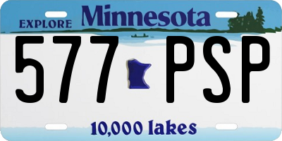 MN license plate 577PSP