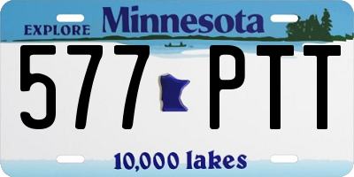 MN license plate 577PTT