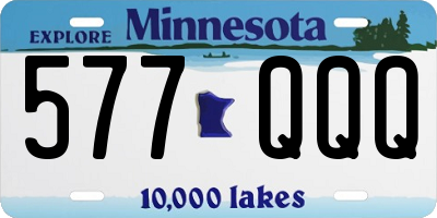 MN license plate 577QQQ
