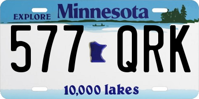 MN license plate 577QRK
