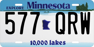 MN license plate 577QRW