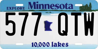 MN license plate 577QTW