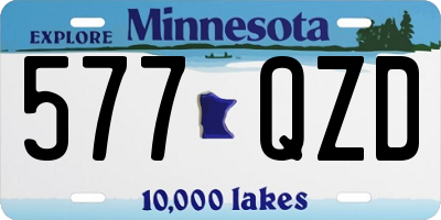 MN license plate 577QZD