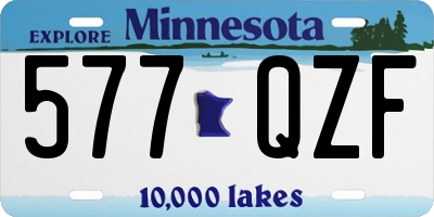 MN license plate 577QZF